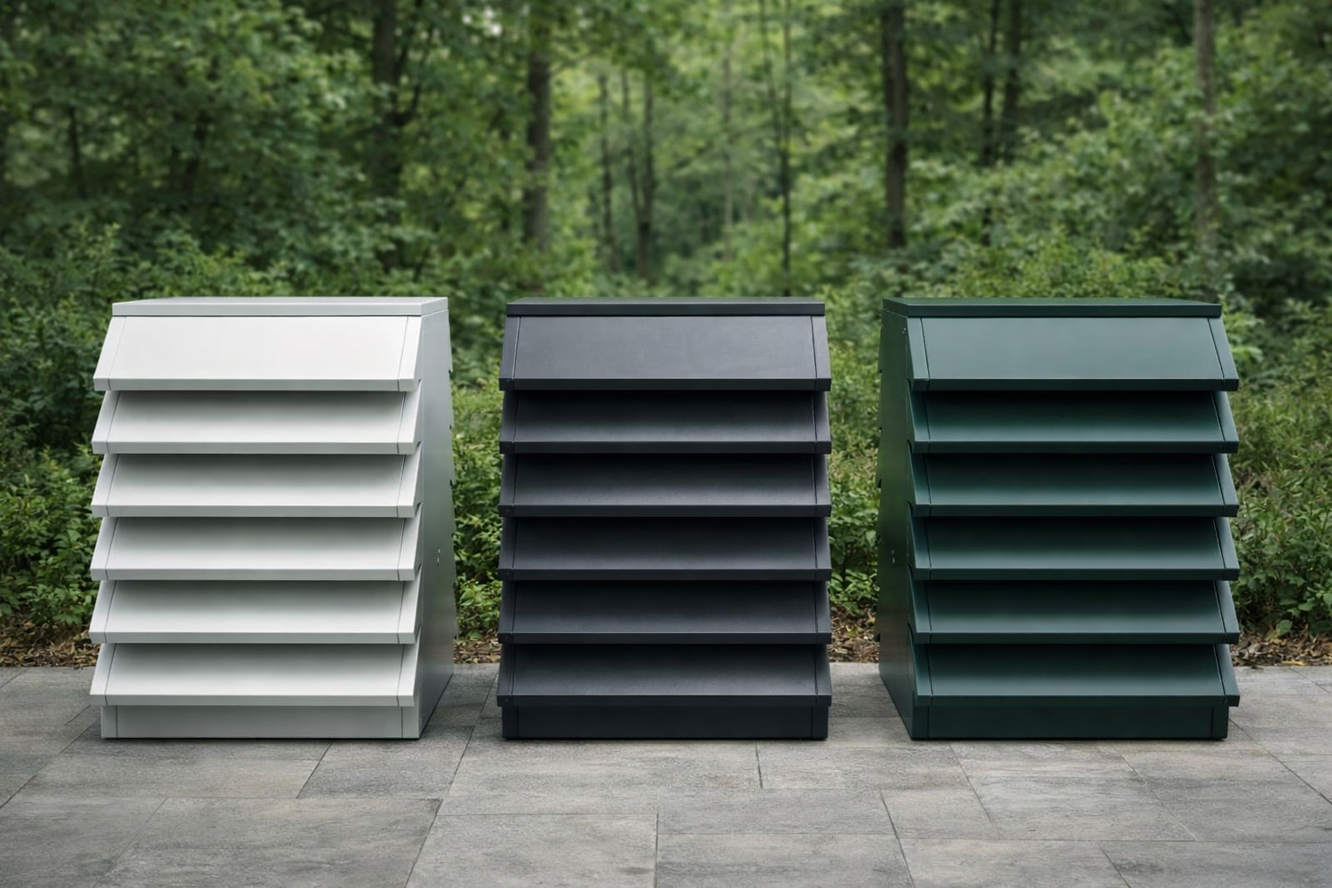 Geluiddempende omkasting voor warmtepomp in de tuin